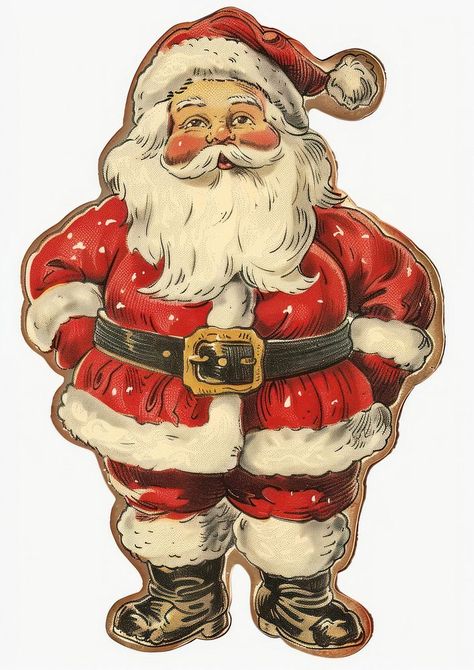 Download free image of Illustration christmas vintage santa. by ton about retro christmas watercolor, vintage christmas, art, background, and cartoon 15573174 Vintage Santa Illustration, Vintage Christmas Images Printables Free, Vintage Christmas Art, Santa Claus Images, Vintage Valentine Art, Outline Images, Illustration Christmas, Christmas Craft Fair, Watercolor Vintage