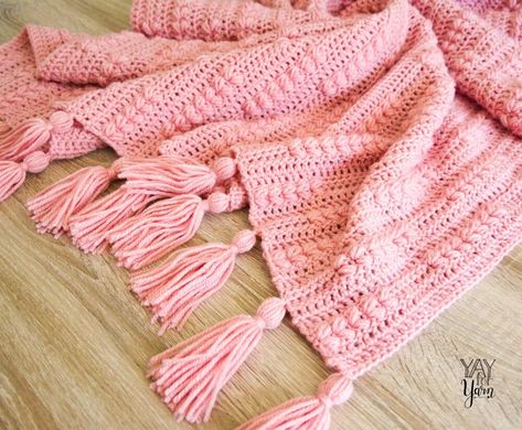 Peaceful Moments Afghan Crochet pattern by Yay For Yarn 6 Day Kid Blanket, Pink Blankets, Chunky Crochet Blanket Pattern, Kid Blanket, Crochet Cocoon, Crochet Dress Pattern Free, Apache Tears, Crochet Throw Pattern, Textured Crochet