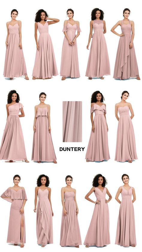 Cotton Candy Wedding, Wedding Color Palette Ideas, Dusty Pink Bridesmaid Dresses, Pretty Bridesmaid Dresses, Neutral Bridesmaid Dresses, Bridesmaid Dresses Under 100, Wedding Motifs, Function Dresses, Color Palette Ideas