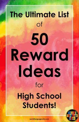 50 Reward Ideas for Middle School or High School Students - These make the perfect non-edible prizes for whatever classroom behavior system or ticket system that you choose to use.  World Language Cafe Classroom Behavior System, Middle School Rewards, Classroom Organization High School, Student Incentives, Reward Ideas, World Language, Student Rewards, Middle School Spanish, High School Spanish