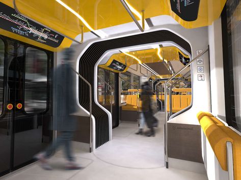 Train Interior Design, Bus Interior Design, Tram Interior, Train Interior, Scifi Interior, Futuristic Typography, Industrial Design Studio, Bus Interior, Metro Subway