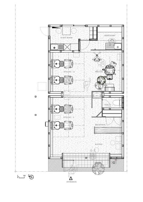 Salon Floorplan, Salon Design Layout, Space Diagram, Barber Shop Design, Barber Shop Interior, Nail Salon Interior, Hair Salon Design, Hair Salon Interior, Barbershop Design