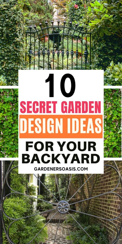 I love these secret garden design ideas. I have always wanted to do something like this in my backyard. Now I have some inspiration for my landscape! Secret Garden Plans, Secret Garden Ideas Hiding Places, Fantasy Places Secret Gardens, Making A Secret Garden, Secret Gardens In My Mind, How To Create A Secret Garden, Garden Escape, Patio Landscape Design, Charleston Gardens