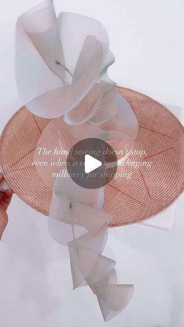 Rebecca Share on Instagram: "Carefully packaging up your handcrafted hat with the same attention to detail as when it was made. 

The hand sewing continues to ensure the brim maintains its shape during transit. 📦

Ready to ship, with love, to its new home!
.
.
#millinery #rebeccashare #fotf #hatatelier #springracing #hat #chapeau" Millinery Diy, Spring Racing, Attention To Detail, The Hand, Hat Making, Hand Sewing, New Home, With Love, New Homes