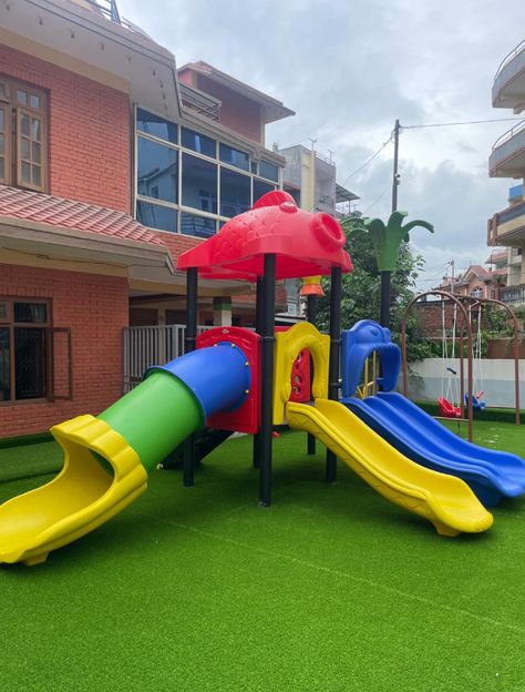 Outdoor cute slider installed at Vidhit public school ! Playground Slides, Public School, Sliders, Lesson Plans, How To Plan