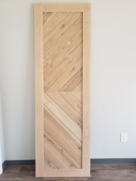 Chevron White Oak or Pine Barn Door With Borders | Etsy Pine Barn Door, Chevron Door, Custom Barn Doors, Contemporary Barn, Bifold Barn Doors, Wood Barn Door, Pine Doors, Modern Barn Door, Wood Shutters