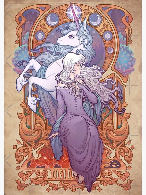 Amalthea The Last Unicorn, Lady Amalthea, Unicorn Tattoos, Last Unicorn, The Last Unicorn, Unicorn Art, Unicorn Tshirt, Tarot Art, Cute Coloring Pages