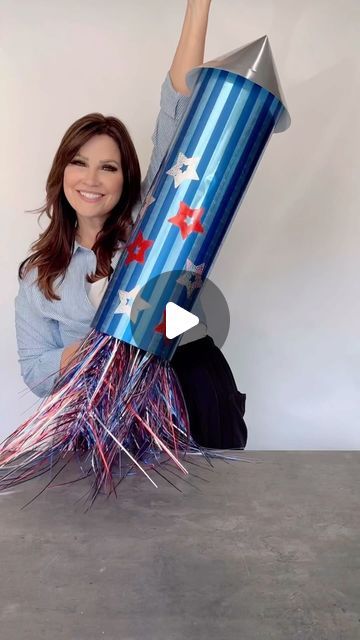 Jeanna Crawford on Instagram: "Don’t sleep on Home Depot DIY decor 🧨

I can’t be the only one who treats Home improvement warehouses like craft stores, right?

These 4th of July firework porch decor pieces came together fast - and on a budget.

Bonus: They’re sturdy enough to store for next year 👏🏻 or be tethered to a boat! (More on that later)

Do you love a good celebration? Come hang out with me and the Christmasers for holiday design inspo - and lots of glitter - 365/24/7! 

#decoratewithme #craftwithme #diywithme #4thofjuly #fourthofjuly #porch #porchdecor  #firework" Diy Fireworks Decoration, Home Depot Diy, Firework Stands, Patriotic Diy, Floating Decorations, Fourth Of July Decorations, 4th Of July Parade, 4th July Crafts, Usa Decor