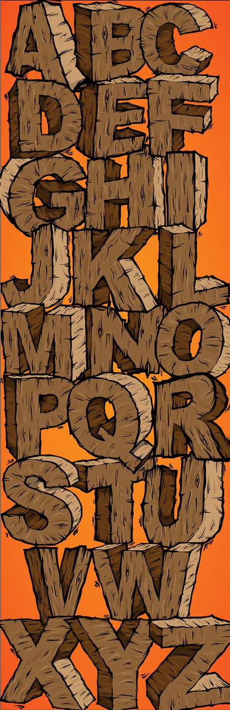 Wood Typography, Draw Letters, Graffiti Alphabet Styles, Wood Lettering, Wood Alphabet, Wood Font, Graffiti Text, Typography Served, Graffiti Lettering Fonts