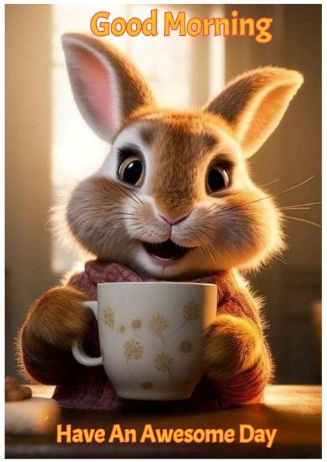 Good Morning Dear Friend, Cute Bunny Pictures, Bunny Painting, Cute Animal Illustration, Cute Animal Clipart, Bunny Pictures, Bunny Art, Cute Animals Images, Baby Animals Funny