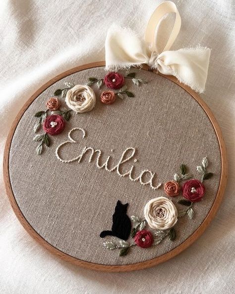 Newborn Embroidery, Name Embroidery, Embroidery, On Instagram, Instagram