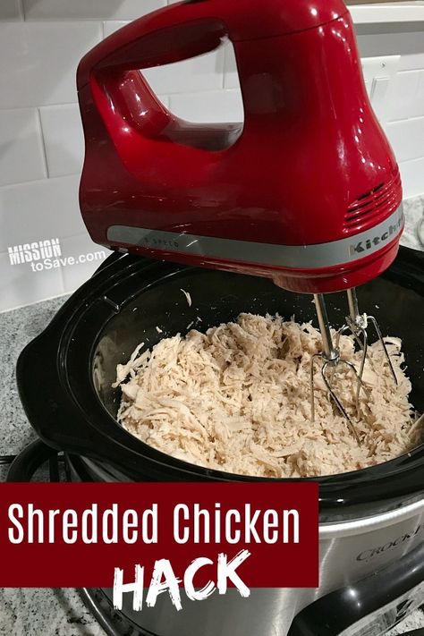 You may have seen this hack- a crock pot, a mixer and boom chicken shredded in seconds. So Does the Shredded Chicken Hack Really Work? See the video proof! #lifehack #shreddedchicken #recipes Crockpot Shredded Chicken, Walnut Chicken Recipe, Eat To Perform, Shredded Chicken Sandwiches, Shred Chicken, Shredded Chicken Crockpot, Chicken Sandwich Recipes, Eating Clean, Hand Mixer