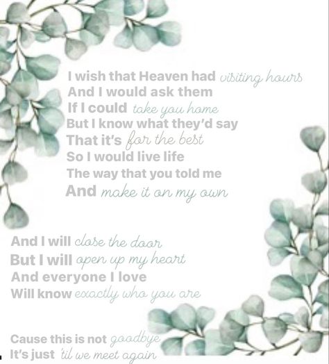 Lyrics to Ed Sheeran’s “Visiting Hours” If Heaven Had Visiting Hours, Visiting Hours In Heaven Quotes, Visiting Hours Ed Sheeran Lyrics, Visiting Hours Ed Sheeran, Ed Sheeran Visiting Hours, Ed Sheeran Quotes, Loss Of A Friend, Als Awareness, Ed Sheeran Lyrics