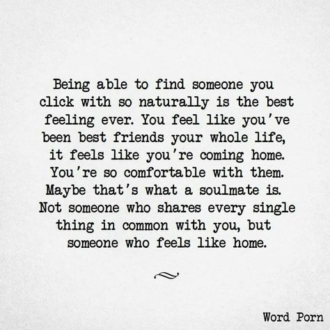 Someone who feels like home. Love Soulmate, Soul Mate Love, Soulmate Quotes, Quotes Of The Day, Life Quotes Love, Love Is, Quotes Love, Infp, Image Quotes