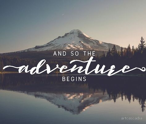 New Adventure Quotes, Oregon Forest, Mountain Quotes, Trillium Lake, Mountain Wall Decor, Tshirt Photography, The Adventure Begins, And So It Begins, Trees Forest