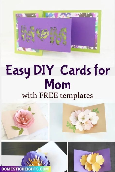 Diy Birthday Cards For Mom From Daughter, Diy Birthday Card For Mom, Diy Cards For Mom, Diy Birthday For Mom, Mom Birthday Card Ideas, Birthday Card Making Ideas, Birthday Card Ideas Diy, Card Ideas For Mom, Diy Birthday Cards For Mom