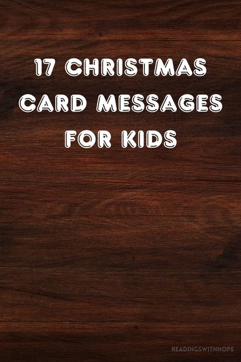 Share the magic of the season with 17 Christmas card messages for kids. These joyful messages are perfect for spreading cheer and excitement during the holidays. Christmas Card Writing Messages, Christmas Cards Writing Messages, Simple Christmas Cards For Kids, Christmas Card Inside Message, Christmas Card Sayings Messages, Christmas Messages For Cards, Simple Christmas Message, Christmas Card Letter, Christmas Card Messages Funny