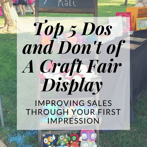 Top 5 Dos and Don'ts of Craft Fair Displays | Hooked by Kati Craft Show Table, Craft Fair Vendor, Craft Fair Table, Craft Fair Booth Display, Craft Show Booths, Craft Show Booth, Craft Fairs Booth, Fair Display, Craft Booth Displays