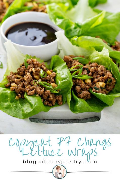 Lazy Dog Lettuce Wraps Recipe, Lazy Dog Restaurant Recipes, Copycat Pf Changs, Lettuce Wrap Sauce, Pf Changs Lettuce Wraps, Easy Lettuce Wraps, 2024 Meals, Lettuce Wraps Recipe, Asian Lettuce Wraps