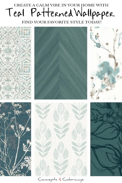 Shake up your home decor norms with the unexpected charm of teal wallpaper. Paired with the right setup, this humble design element can transform your space into an oasis of calm or an arena of creative energy. Teal Asthetics Wallpaper, Teal Farmhouse Decor, Teal Wallpaper Aesthetic, Decorating With Teal, Light Green Decor, Teal Green Wallpaper, Bathroom Teal, Farmhouse Accent Wall, Wallpaper Teal