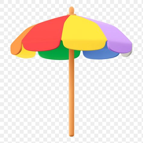 Umbrella Png, Umbrella Sticker, Aesthetic Pngs, Umbrella Beach, Summer Umbrella, Transparent Umbrella, Png Elements, Beach Umbrella, 3d Rendering