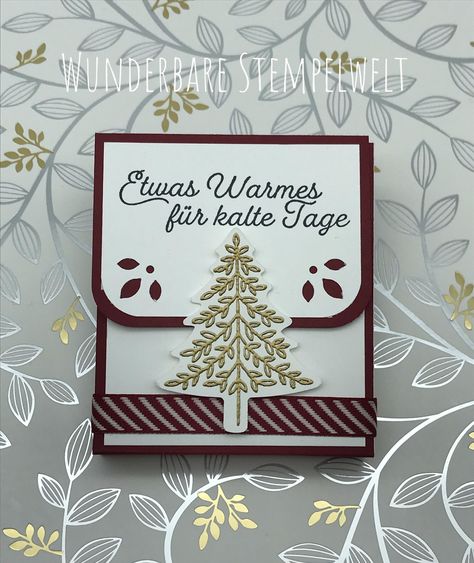 Wunderbare Stempelwelt Monika Weiss Mäder Stampin' Up! Stampin Up Weihnachten, Stamp World, Tea Bag Holder, Gift Card Holder, Stamping Up, Xmas Cards, Box Packaging, Diy Paper, Xmas Gifts