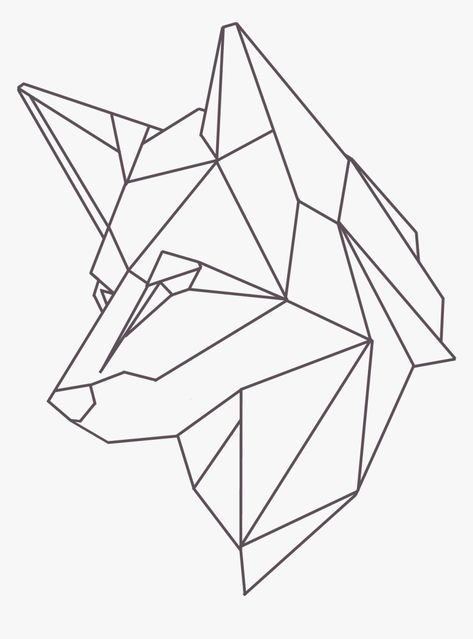 Wolf Head Logo, Head Logo Design, Geometric Art Animal, Animal Outline, Geometric Wolf, Polygon Art, Geometric Design Art, Geometric Drawing, Wolf Drawing