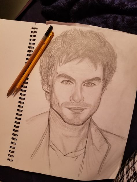 Damon Salvatore Damon Salvatore, Vampire Diaries, Male Sketch, Quick Saves, Art