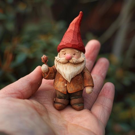 My Images Whittled Gnome, Wood Carving Christmas, Candle Carousel, Wooden Gnomes, Wooden Spoon Carving, Santa Carving, Dremel Carving, Wood Carving For Beginners, Woodworking Inspiration