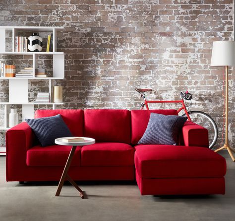 Buy one, get one free on Freedom sofas Red Couch Decor, Red Couches, Red Sofa Living, Red Sofa Living Room, Red Couch Living Room, Red Living Room Decor, Red Sofas, Red Living Room, Popular Living Room