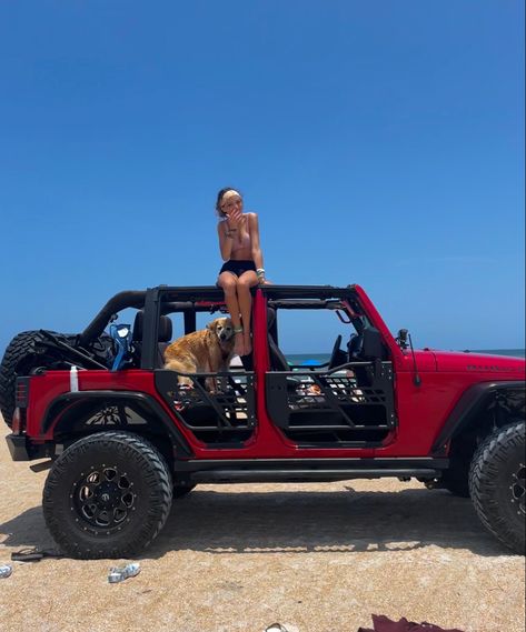 Top Off Jeep Aesthetic, Doorless Jeep, Jeep With Surfboard, Jeep Wrangler Poses, Open Jeep, Jeep Life Aesthetic, Inside Jeep Aesthetic, Jeep Instagram Pics, Red Jeep Aesthetic