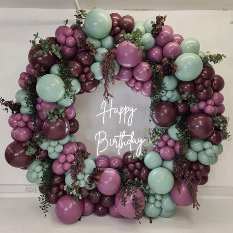 Hoop Balloon Garland, Christening Balloons, Backyard Graduation Party, Floral Party Decorations, Moms 50th Birthday, Balloon Creations, Baby Birthday Decorations, Balloon Stands, Balloon Arrangements