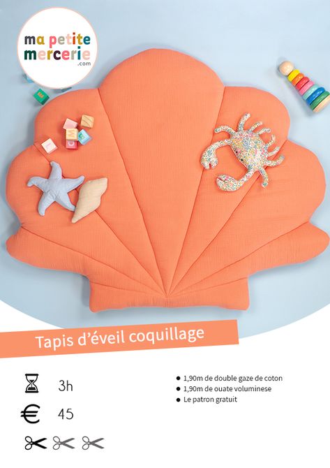 Tuto Tapis d'Éveil Pour Bébé - Ma Petite Mercerie Padded Play Mat, Kids Clothes Diy, Couture Bb, Baby Diy Projects, Baby Clothes Patterns Sewing, French Knitting, Soft Toy Patterns, Diy Bebe, Baby Mat