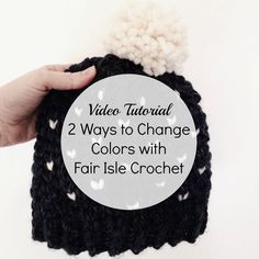 It’s week 2 of #FairIsleFriday Series. Last week we talked about the perfect “faux knit stitch”, the center single crochet. Today I have a video explaining how to change colors in fair isle crochet & when you want to use them.These 2 methods are my favorite ways to change yarn colors.Continue Reading... Fair Isle Crochet, Crochet Waistcoat, Crochet Dreams, Crochet Baby Girl Dress, Easy Crochet Hat, Crochet Hat For Women, Crochet Stitches Guide, Crocheted Hats, Fair Isles