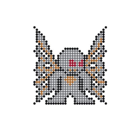 Silver Mothman Perler Bead Pattern Moth Man, Perler Pattern, Perler Projects, Lightning Bug, Beads Designs, Bead Pattern, Perler Beads Designs, Perler Bead Art, Perler Patterns