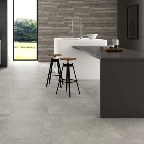 Grey Floors, Grey Floor Tiles, Grey Interior Design, Living Room Tiles, Grey Tiles, Porcelain Floor, Grey Flooring, Tile Stores, Tiles Texture