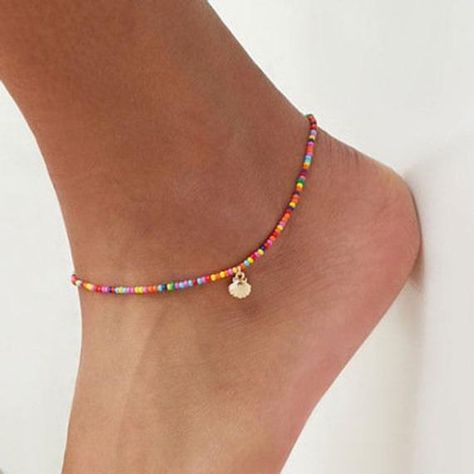 Pulseras Kandi, Leg Jewelry, Anklets For Women, Beaded Ankle Bracelets, Metaphysical Jewelry, Barefoot Sandal, Beaded Ankle, Heart Anklet, Ankle Jewelry