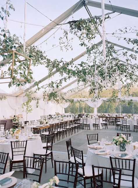 Clear Top Tent Wedding, Vibrant Spring Wedding, Clear Top Tent, Elegant Country Wedding, Dover Hall, Equestrian Farm, Chair Flowers, Blooming Branches, Country Wedding Decor