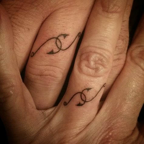 Fish Hook Couple Tattoo, Fishing Matching Tattoos, Husband And Wife Fishing Tattoos, 3 Fish Tattoo, Couple Tattoos Western, Hook Heart Tattoo, Marriage Ring Tattoos, Fishing Lure Tattoo, Simple Couples Tattoos