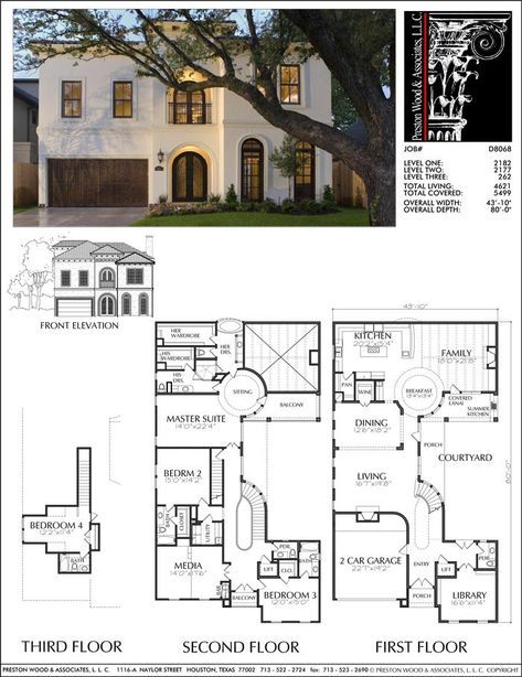 Unique Two Story House Plan, Floor Plans for Large 2 Story Homes, Desi – Preston Wood & Associates 2 Story Home Design, Multi Story House Plans, Spanish Two Story House, Best Floor Plans Two Story, Unique House Floor Plans, Modern Floor Plans 2 Story, Large House Floor Plans, Modern Spanish House Plans, Jack Prestonwood