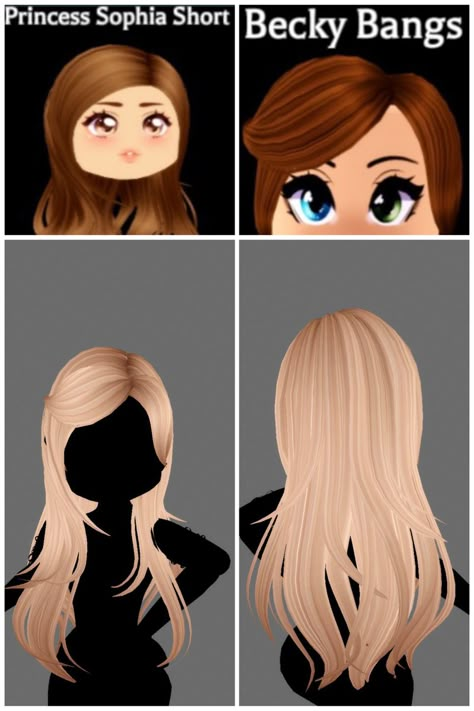 Royal High Outfits Ideas Easy, Royale High Hair Combo Ideas, Roblox Cheap Hair Combos, Cute Rh Hair Combos, Royale High Cute Hair Combos, Cute Royale High Hair Combos, Royale High Hair Combos Girl, Royal High Hair Combos, Rh Hair Combos Girl