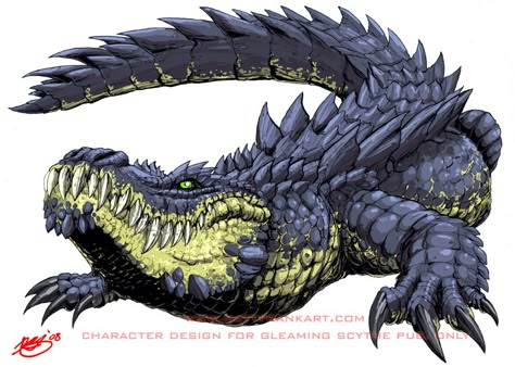 drawponies 2,106 556 Giant Alligator ... Titanus Tiamat, Giant Alligator, Angel Rivera, Crocodile Tattoo, Alligators Art, Dragon Ideas, Image Spiderman, Dinosaur Drawing, Dinosaur Pictures