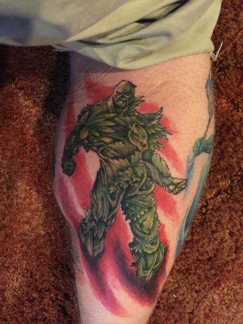 Swamp Thing Tattoo, Swamp Tattoo Ideas, Swamp Tattoo, Thing Tattoo, Scene Tattoo, Tattoo Watercolor, Swamp Thing, My Tattoos, I Tattoo