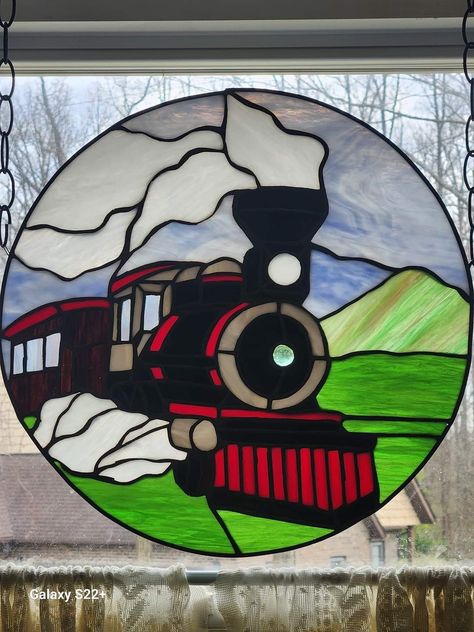 Stained Glass Ornaments, Stained Glass Projects, Glass Ideas, Glass Ornaments, Stained Glass, Stain, Train, Glass, Art