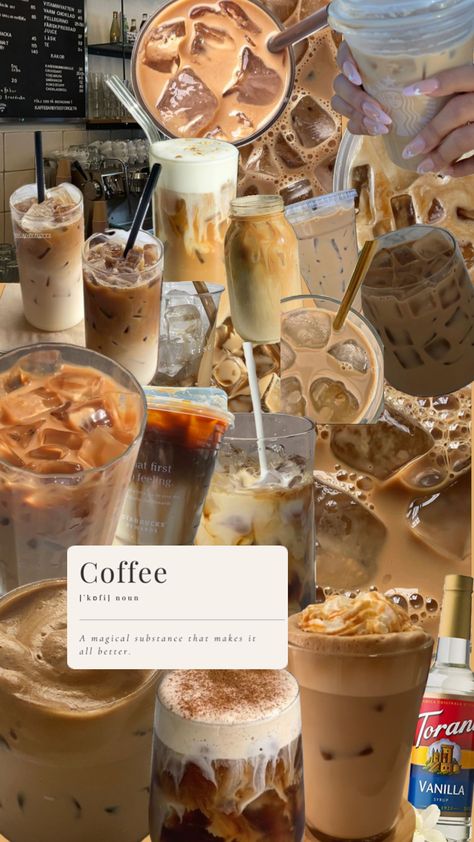 I made the one on the bottom far right side😌🥰 #icecoffee #icedcoffee #coffee #aesthetic #selfcare #drinks Caramel Iced Coffee, Easy Homemade Caramel, Coffee Wallpaper, Coffee Obsession, Coffee Girl, Pretty Drinks, Coffee Aesthetic, Homemade Caramel, Aesthetic Coffee