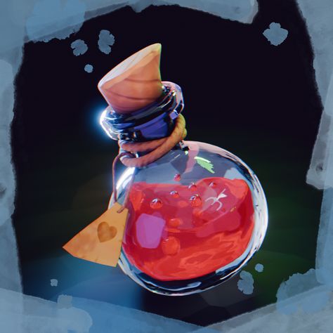 love potion,  on ArtStation at https://www.artstation.com/artwork/98mxEy Potion Painting, Fantasy Potion, Fantasy Map Making, Map Making, Samurai Artwork, Hand Painted Textures, 3d Concept, Love Potion, Lighting Setups