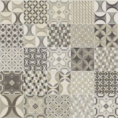 Offer Dado Mix Cementine 20x20 cm wall tiles 301731, 28 different decors Kitchen Dado, Dado Tiles, Bathroom Wall Tiles, Cement Design, Tile Texture, Tile Inspiration, Tiles Design, Grey Decor, Material Textures