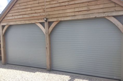 Carport roller doors - roluxuk.com Uk Garage, Garage Door Rollers, Glass Garage, Oak Framed Buildings, Side Extension, Glass Garage Door, Roller Doors, Garden Equipment, Door Installation