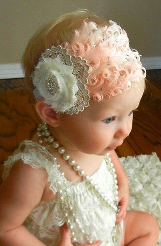 Pearls And Lace, Lace Headband, Baby Flower, Foto Baby, Foto Tips, Pearl Headband, Diy Baby, Future Baby, Future Kids