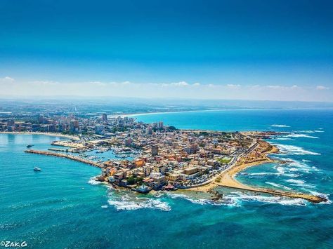 The beautiful city of Tyre❤️ By @zak.ge #TyrePage #SourPage #Tyre #Tyr #TyreCity #SourCity #Sour #SouthLebanon #Lebanon Tyre Lebanon, Tyre City, South Lebanon, Tv Wall Design, City Photography, Holy Land, Drone Photography, Beautiful City, Aerial Photography